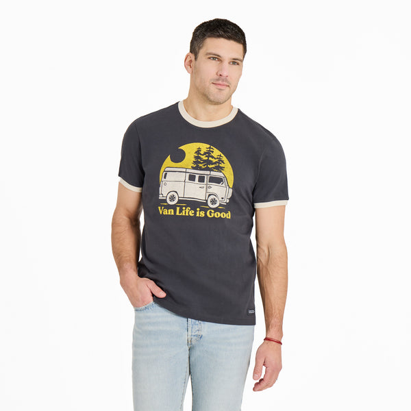 life is good Men's Van Life is Good Classic Crusher Ringer Tee