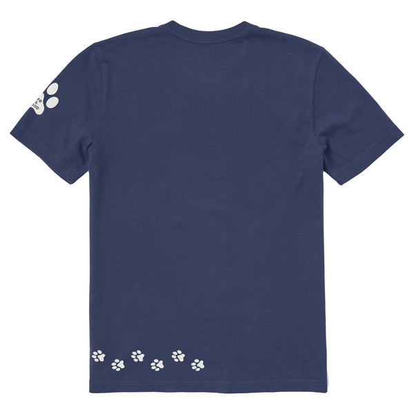 Life Is Good Men's Walking Paws Short Sleeve Crusher Tee