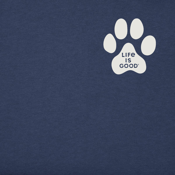 Life Is Good Men's Walking Paws Short Sleeve Crusher Tee
