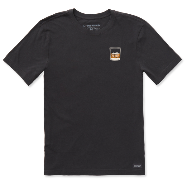 Life Is Good Men's Whiskey Glass Short Sleeve Crusher-LITE Slim Fit Tee