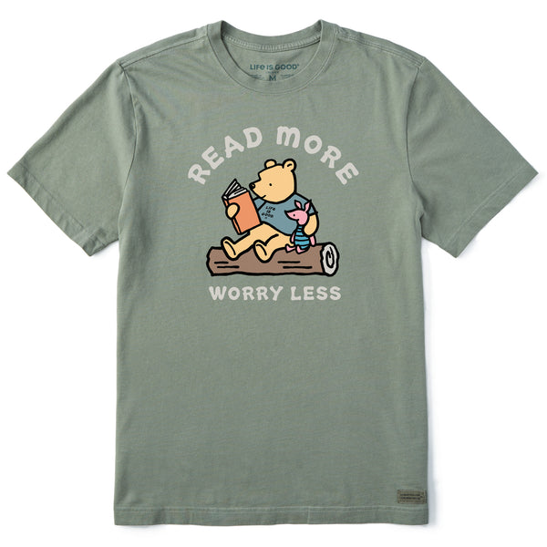 life is good Men's Winnie Read More Worry Less Short Sleeve Tee