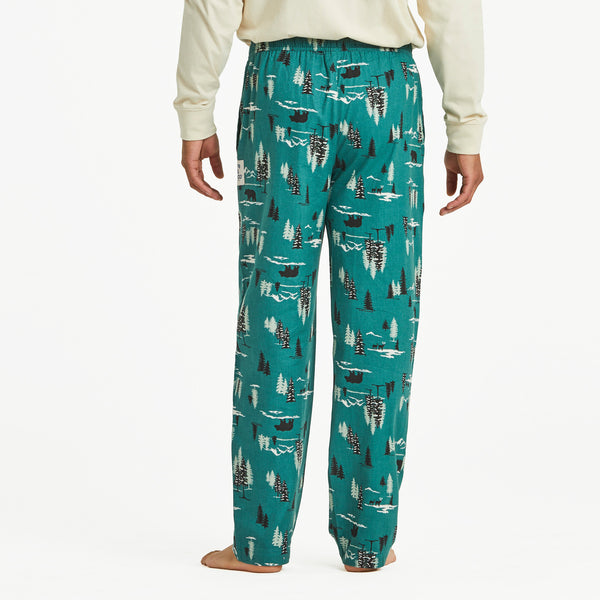 Life Is Good Men's Winter Woodland Pattern Classic Sleep Pant