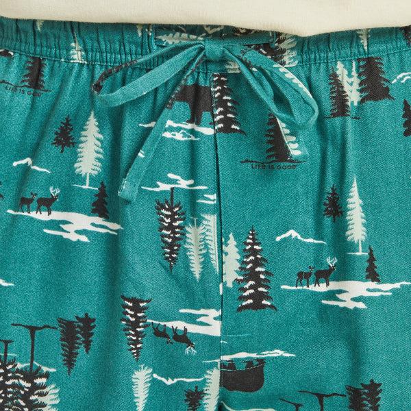 Life Is Good Men's Winter Woodland Pattern Classic Sleep Pant