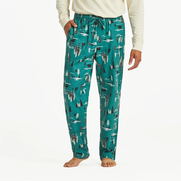 life is good Men's Winter Woodland Pattern Classic Sleep Pant