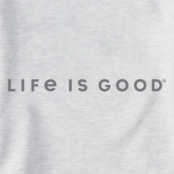 Life Is Good Men's Woodblock Mountain Scene Simply True Fleece Hoodie