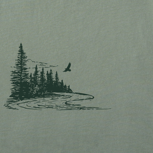 Life Is Good Men's Woodsy River Vista Short Sleeve Crusher Tee