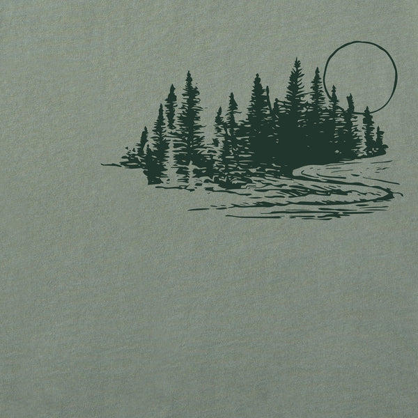 Life Is Good Men's Woodsy River Vista Short Sleeve Crusher Tee