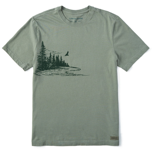 life is good Men's Woodsy River Vista Short Sleeve Crusher Tee