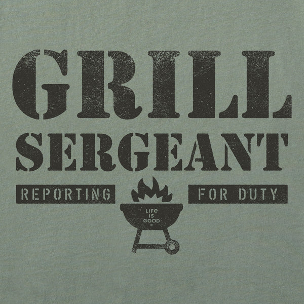 Life Is Good Men's Wordsmith Grill Sergeant Short Sleeve Tee