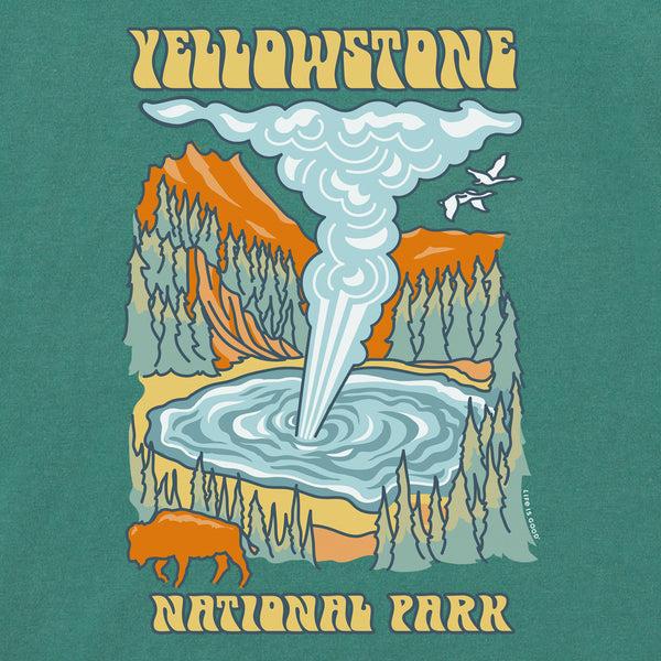 Life Is Good Men's Yellowstone Poster Simply True Fleece Crew