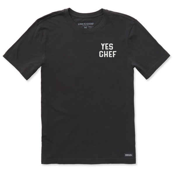 Life Is Good Men's Yes Chef Short Sleeve Crusher-LITE Slim Fit Tee