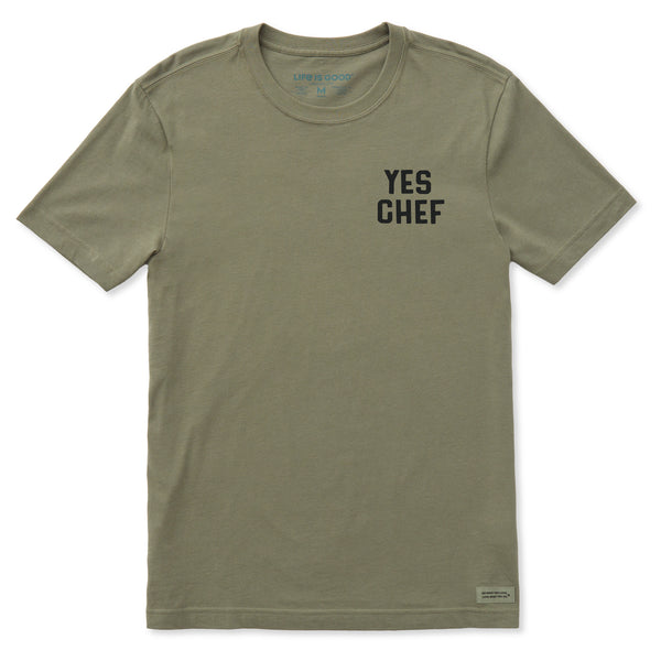 life is good Men's Yes Chef Short Sleeve Crusher-LITE Slim Fit Tee