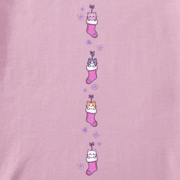 Life Is Good Merry Catmas Stocking Long Sleeve Toddler Crusher Tee