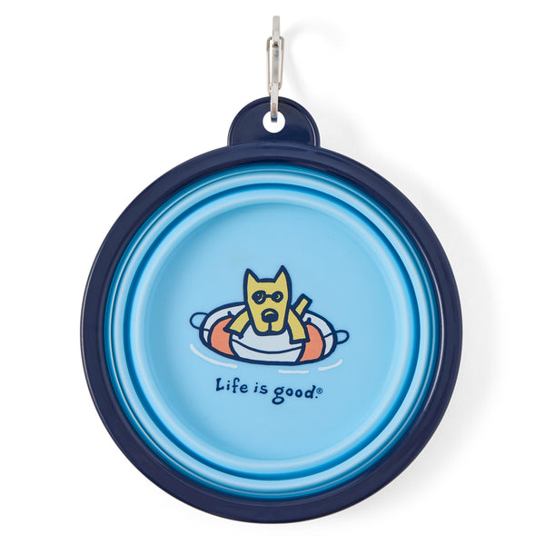 Life Is Good Rocket Good Buoy Silicone Travel Dog Bowl