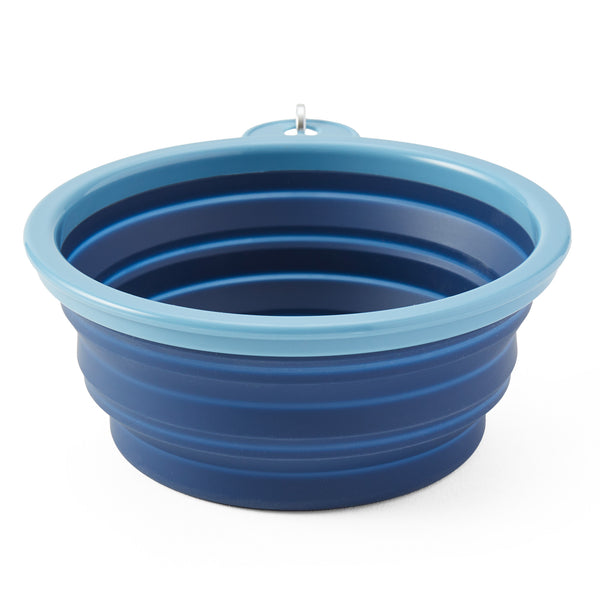 Life Is Good Rocket With Bone Silicone Travel Dog Bowl