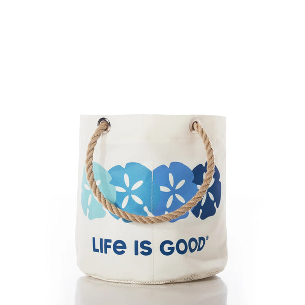 life is good Sand Dollars Sea Bags Beachcomber Bucket Bag