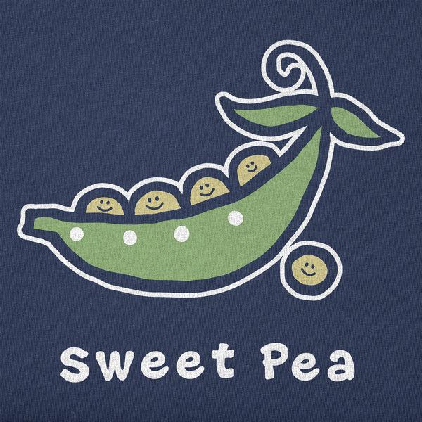 Life Is Good Smiling Sweet Pea Short Sleeve Toddler Crusher Tee