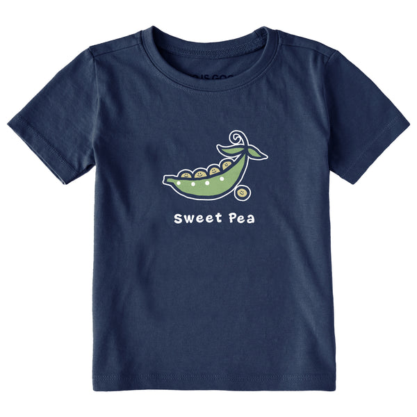 Life Is Good Smiling Sweet Pea Short Sleeve Toddler Crusher Tee