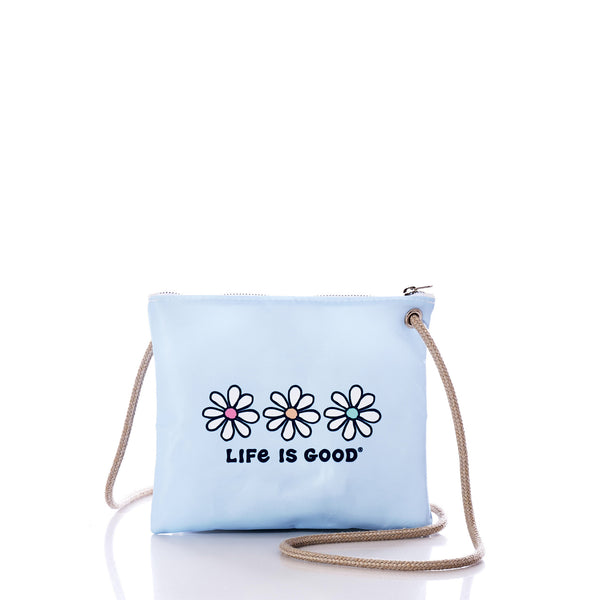 life is good Three Daisies Sea Bags Slim Cross Body