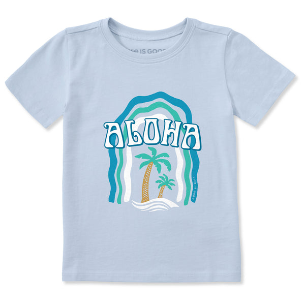life is good Toddler Aloha Palms Short Sleeve Crusher Tee