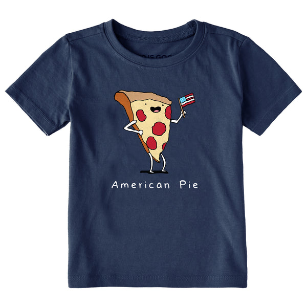 life is good Toddler American Pizza Pie Short Sleeve Crusher Tee