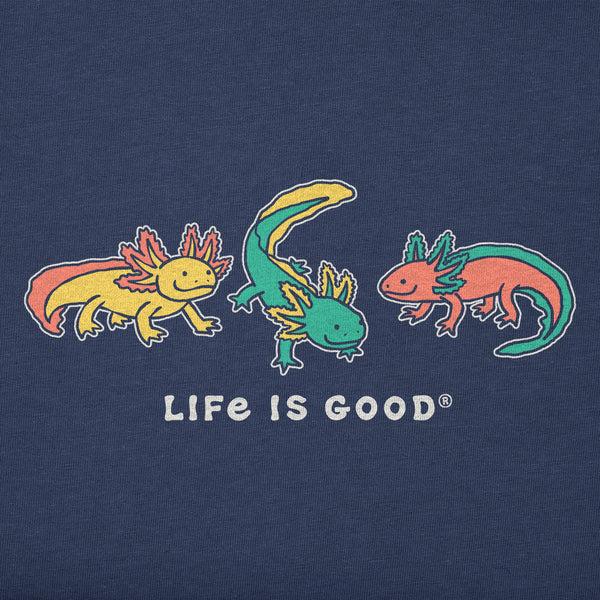 Life Is Good Toddler Axolotl Trio Short Sleeve Crusher Tee