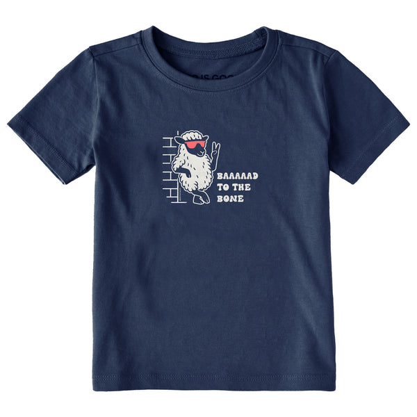 Life Is Good Toddler Baaaad To The Bone Short Sleeve Crusher Tee