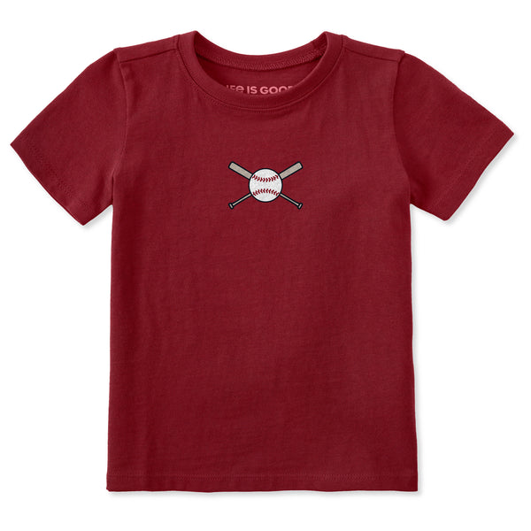 life is good Toddler Baseball Graphic Short Sleeve Crusher Tee