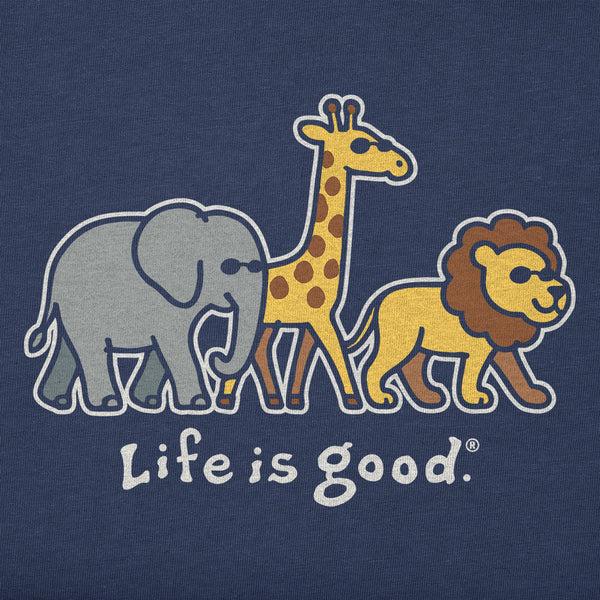Life Is Good Toddler Big Animal Trio Short Sleeve Crusher Tee