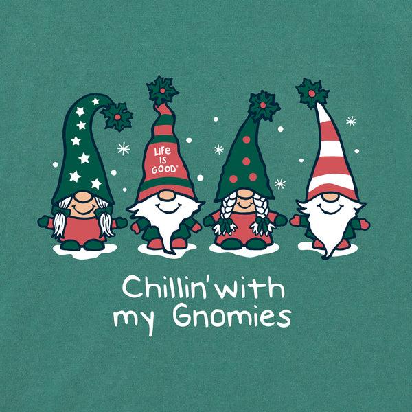 Life Is Good Toddler Chillin' With My Gnomies Fam Long Sleeve Crusher Tee