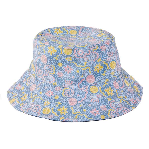 life is good Toddler Flower Doodle Pattern Made in the Shade Bucket Hat