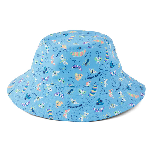 life is good Toddler Flying Bugs Pattern Made in the Shade Bucket Hat