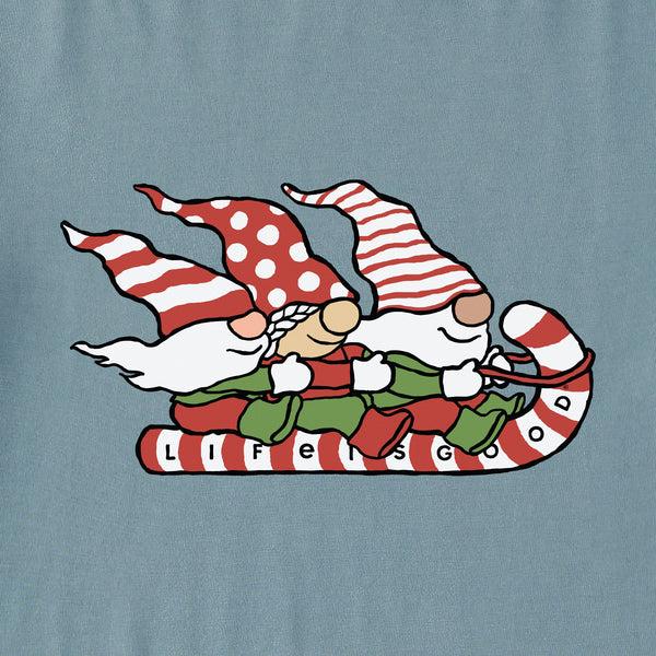 Life Is Good Toddler Gnome Toboggan Ride Long Sleeve Crusher Tee