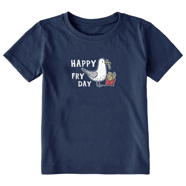 Life Is Good Toddler Happy Fry Day Short Sleeve Crusher Tee