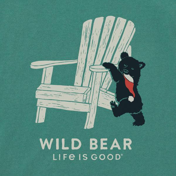 Life Is Good Toddler Holiday Adirondack Wild Bear Long Sleeve Crusher Tee