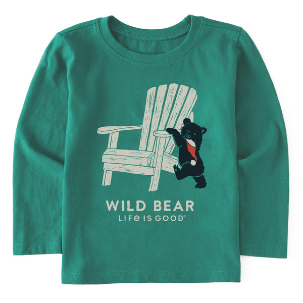life is good Toddler Holiday Adirondack Wild Bear Long Sleeve Crusher Tee