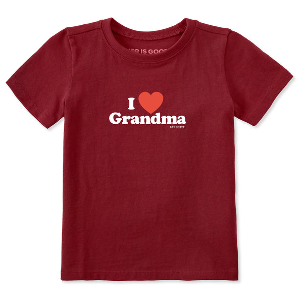 life is good Toddler I Heart Grandma Short Sleeve Crusher Tee