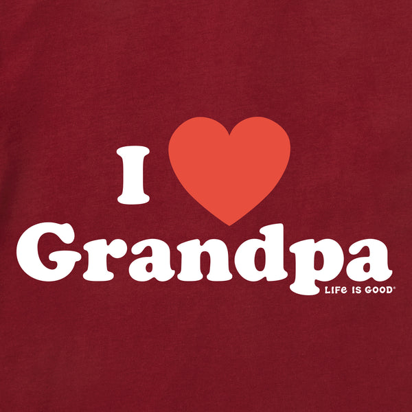 Life Is Good Toddler I Heart Grandpa Short Sleeve Crusher Tee