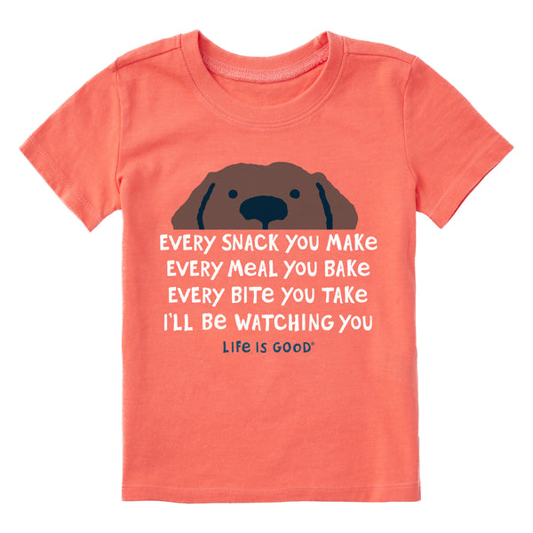 Life Is Good Toddler I'll Be Watching You Short Sleeve Crusher Tee