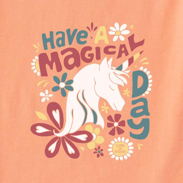 Life Is Good Toddler Magical Day Unicorn Short Sleeve Crusher Tee