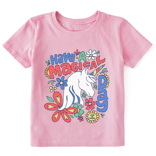 Life Is Good Toddler Magical Day Unicorn Short Sleeve Crusher Tee