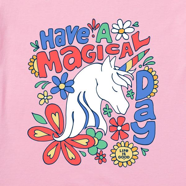 Life Is Good Toddler Magical Day Unicorn Short Sleeve Crusher Tee