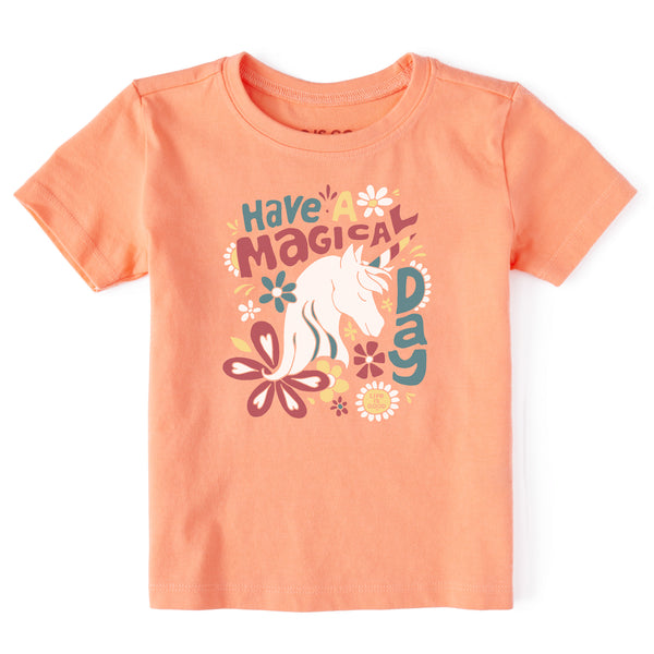life is good Toddler Magical Day Unicorn Short Sleeve Crusher Tee