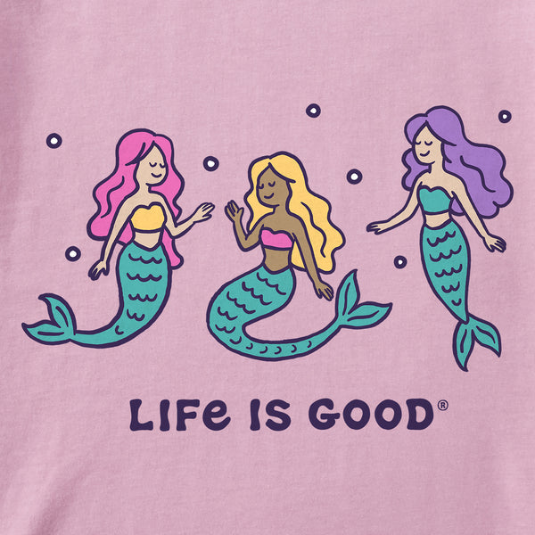 Life Is Good Toddler Mermaid Trio Short Sleeve Crusher Tee