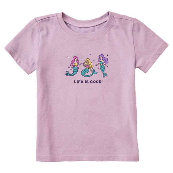 life is good Toddler Mermaid Trio Short Sleeve Crusher Tee