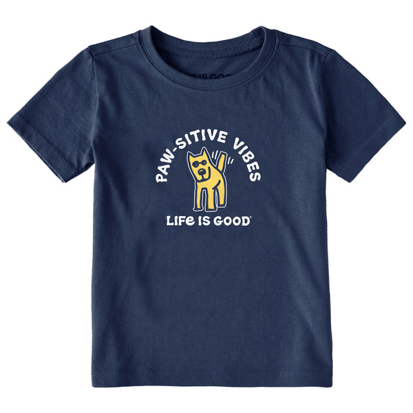 life is good Toddler Paw-sitive Vibes Short Sleeve Crusher Tee