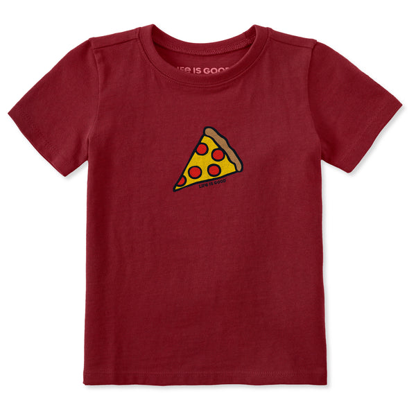life is good Toddler Pepperoni Pizza Short Sleeve Crusher Tee