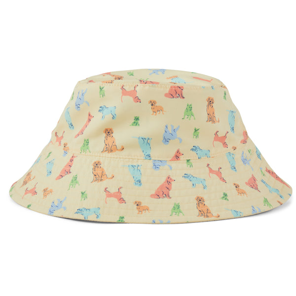 life is good Toddler Playful Dog Pattern Made in the Shade Bucket Hat