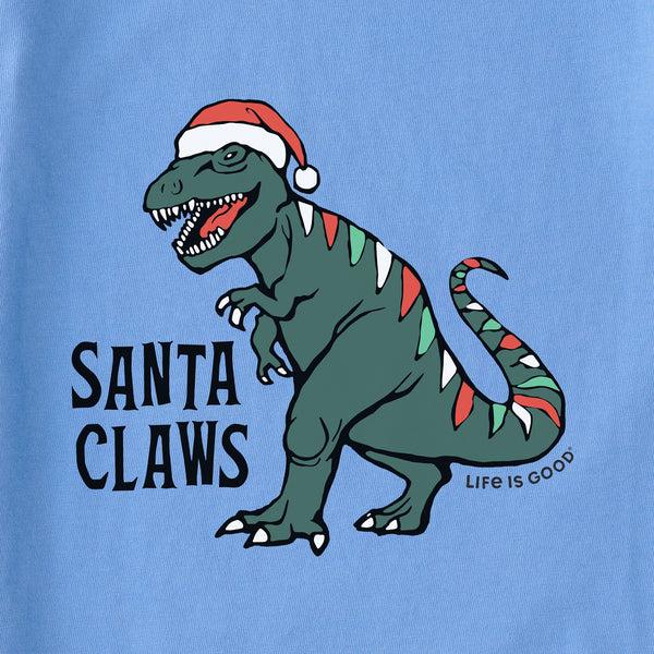 Life Is Good Toddler Santa Claws Dino Long Sleeve Crusher Tee