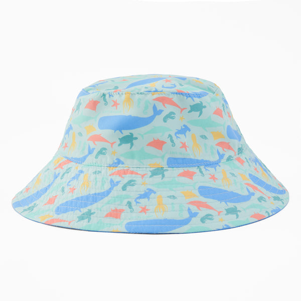life is good Toddler Sea Life Pattern Made in the Shade Bucket Hat